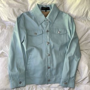 Kendall + Kylie Blue Vegan Leather Jacket